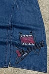 Mavi Domo-Kun Y2K Unisex Baggy Pantolon