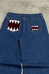 Mavi Domo-Kun Y2K Unisex Baggy Pantolon