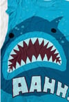 Mavi Shark AAHH! Y2K Kısa Kollu Crop