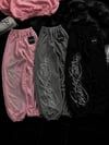 Pembe Angel Taşlı Baggy Unisex Eşofman Altı