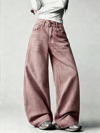 Pembe Angel Wings Y2K Pembe Baggy Jean