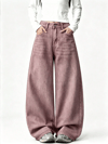 Pembe Angel Wings Y2K Pembe Baggy Jean