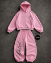 Pembe Blessed Baggy Kalıp Unisex Eşofman Takımı