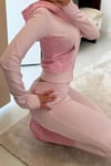 Pembe Çita Baskılı Alt - Üst Premium Takım