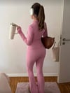 Pembe Combo Fermuarlı Tech Spor Takım