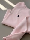 Pembe Dik Yaka Yarım Fermuarlı Premium Triko Kazak