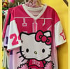 Pembe Hello Kitty 24 Baskılı Raglan Forma