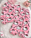 Pembe Hello Kitty Cloudy 3'lü Peluş Sweatli Takım