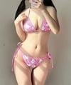 Pembe Hello Kitty Desenli Y2K Bikini Takımı