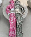 Pembe Kamuflaj Culture 3 İplik Eşofman Takım