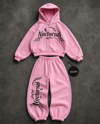 Pembe Nocturnal Baggy Kalıp Unisex Eşofman Takımı