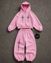 Pembe Sword Sain Baggy Kalıp Unisex Eşofman Takımı