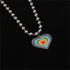 Rainbow Kalp Kolye