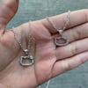 Silver Hello Kitty Taşlı Çift Kolye