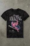 Siyah Always Amazing Spider Cartoon Unisex T-Shirt