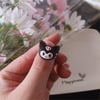 Siyah Anime Harajuku Kuromi Face Yüzük
