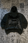 Siyah Batman Sırt Baskılı Cartoon Unisex Hırka