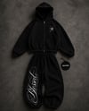 Siyah Blessed Baggy Kalıp Unisex Eşofman Takımı