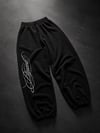 Siyah Blessed Script Detaylı Baggy Eşofman Takımı