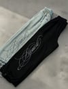 Siyah Blessed Script Taş Detaylı Eşofman Altı