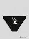 Siyah Cry Angel Baskılı Bikini Kalıp Külot
