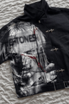 Siyah Deftones Entombed Kancalı Gabardin Grunge Gotik Y2K Unisex Ceket