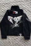 Siyah Deftones Entombed Kancalı Gabardin Grunge Gotik Y2K Unisex Ceket