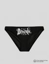 Siyah Dracula Baskılı Bikini Kalıp Külot
