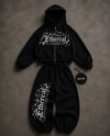 Siyah Ethereal Baggy Kalıp Unisex Eşofman Takımı