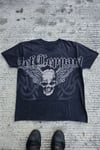 Siyah Gotik Def Leppard Skull Y2K Unisex T-Shirt