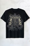 Siyah Gotik Double Skull Harajuku Y2K Unisex T-Shirt