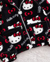 Siyah Hello Kitty Cloudy 3'lü Peluş Hırkalı Takım