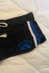 Siyah Hollister Lacivert Yan Şeritli Y2K Mini Spor Şort
