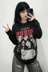 Siyah Maneskin Y2K Unisex Sweatshirt