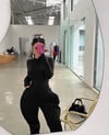 Siyah Parmak Geçirmeli Body Suit