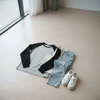 Siyah Raglan Kollu Beyaz Basic Oversize Unisex Uzun Kollu