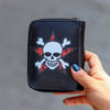 Siyah Red Star Skull Basic Kısa Cüzdan