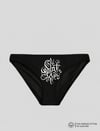 Siyah SainT Baskılı Bikini Kalıp Külot