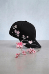 Siyah Sakura Baseball Şapka