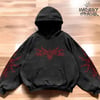 Siyah Tribal Deer Gotik Y2K Kapüşonlu Unisex Sweatshirt