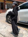 Siyah Washed Yıkama Desenli 3 İplik Eşofman Takımı