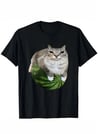 Siyah Watermelon Cat Meme Unisex T-Shirt