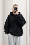 Siyah Wing Sırt Dantel Kanat Detaylı Sweat Sweatshirt