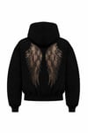 Siyah Wing Sırt Dantel Kanat Detaylı Sweat Sweatshirt