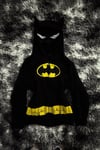 Siyah Yarasa Kualaklı Batman Y2K Crop Hırka