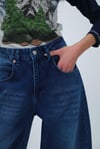 Superbaggy Lacivert Yıkamalı Retro Baggy Jean