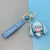 Yeni Mavi Anime Hatsune Miku Silikon Anahtarlık