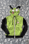Yeşil Invader Zim Gir Kulaklı Y2K Unisex Hırka