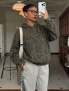 Yeşil Jaguar Hood 3 İplik Dijital Sweatshirt