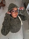 Yeşil Jaguar Hood 3 İplik Dijital Sweatshirt